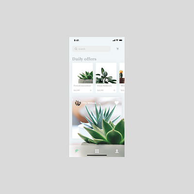 Gardening APP app design flat green icon minimal ui ux