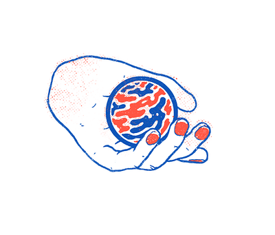 Handball 2 drawing hand illustration ink poster texture warp