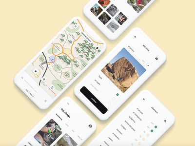 Rock Climbing Crag App adobe app application design interface ios iphonex mobie mockup photoshop sketch ui uiux ux xd