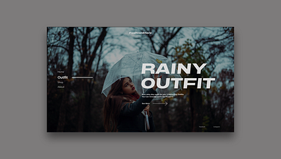 Fashion Store design fashion model outfit rainy ui ui ux ux web web desgin website