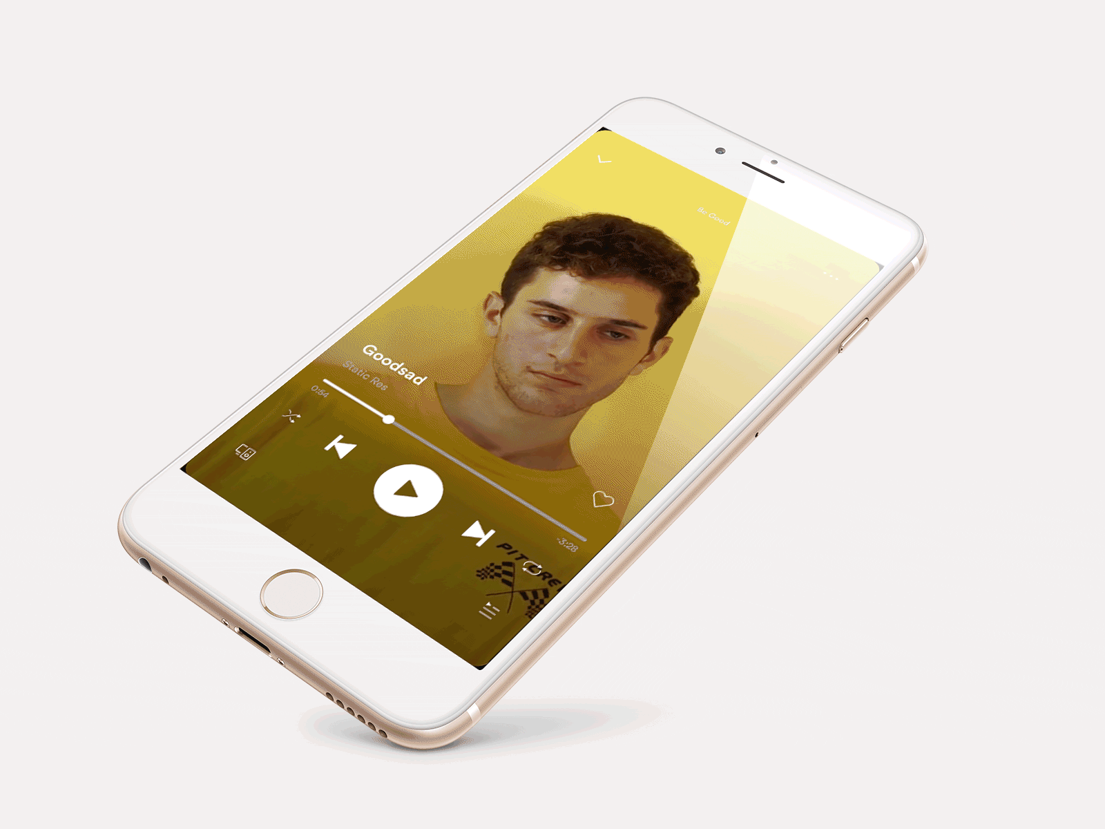 Goodsad Spotify Cover Mockup animation branding canvas color design gif hip hop iphone mockup loop mockup rap spotify spotify canvas template ui yellow