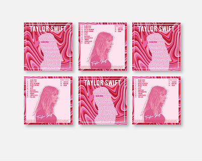 Weekly Warm up #02- Album Artwork album art album cover blank space branding design fluid design illustration minimal art pink pop music red singer taylor swift vector warmup weekly warm up