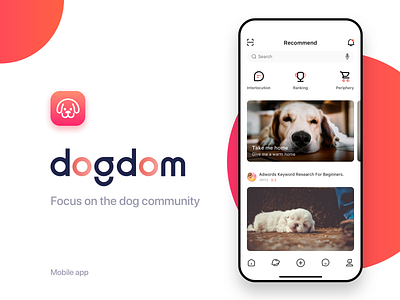 Dogdom app ui ux