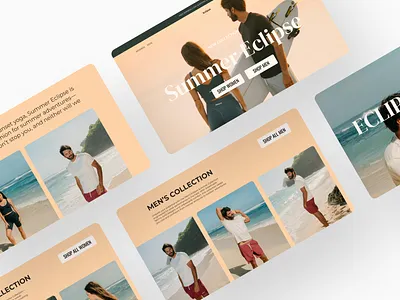 Summer Eclipse - Clothing Brand Website ecom ecommerce ui ux we web webdesign website