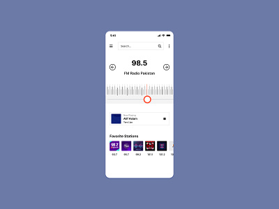 A FM Radio screen app design figma graphic design ui ux