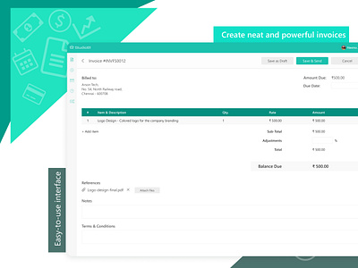 DailyUI #046 - Invoice dailyui dailyuichallenge figma invoice southpawsketchtales uidesign uidesigner webapp