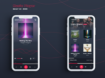 Music Player - DailyUI 009 adobe xd app app design app ui dailyui dailyuichallenge design mobile mobile ui music music player ui