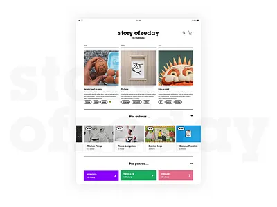 DAILYUI#019 Story ofzeday brand branding color dailyui design funky lecture augmentée story ui web