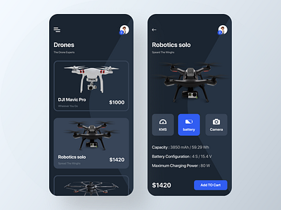 Drone Product App analytics app concept app ui design dashboard ui design drone ecommerce drone app drone ecommerce app drone mobile app ecommerce app gradient home screen ios app ios app design mobile platform shopping cart typography ux website