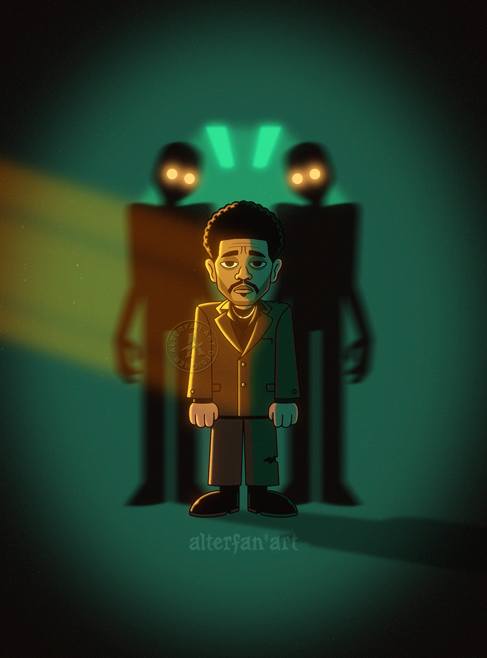 THE WEEKND - OPEN HEARTS alterfan alterfan art cartoon character character design cover artist cover artwork coverart illustration illustrator pop music the weeknd theweeknd vector