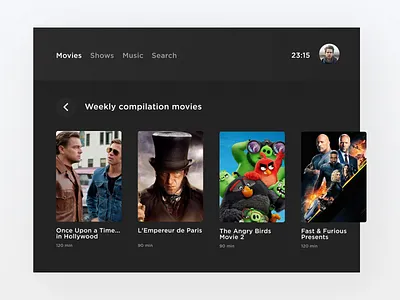 TV app 025 daily ui design minimal tv tv app ui ux