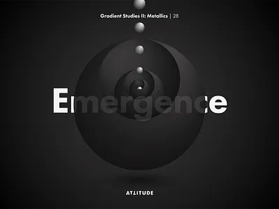 Gradient Studies II: Emergence abstract black and white circles fibonacci geometry golden ratio gradient illustrator minimalism minimalist skillshare typography vector