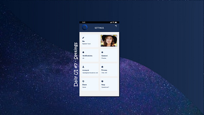Daily UI #7 - Settings adobexd daily ui dailyui design settings page settings ui ui
