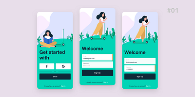 Registration UI dailyui design illustration registration ui