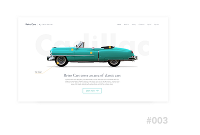 Landing Page car challenge dailyui design landing page ui web