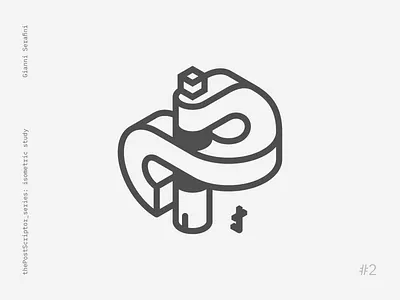 tPS + lighthouse monogram (the Post Scriptor series) blackandwhite gianniserafini isometric isometric logo lighthouse logo logos monogram perspective ps symbol thepostscriptor tps