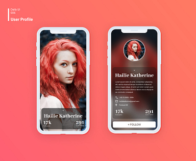 Daily UI 006 User Profile daily ui daily ui 006 dailyui dailyui006 design mobile profile profile design ui user profile