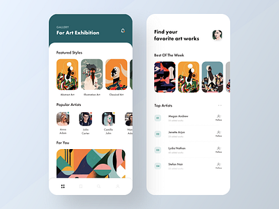 Art Gallery App #2 app app concept app design artgallery artwork cards colors design icons ios typography ui ui design uidesign uidesigner uidesigners uiuxdesign uiuxdesigner ux visual design