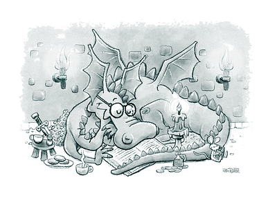 For SCBWI: Adventure Reading Dragon arrrggghhh arrrggghhhink characterdesign cute dragon illustration kidlit scbwi whimsical