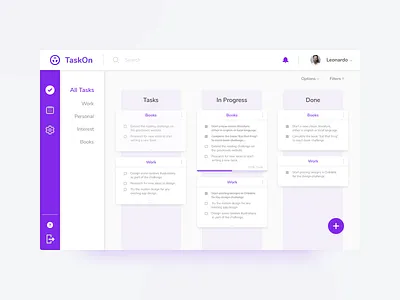 Task Manager - UI #017 application clean design dribbble flat manager page task taskon todo ui website