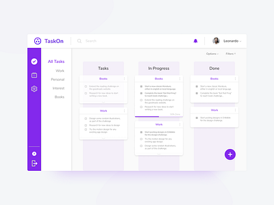 Task Manager - UI #017 application clean design dribbble flat manager page task taskon todo ui website