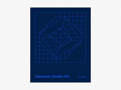 Geometric Studies #02 1980s abstract avant garde blueprint digital duotone geometric art geometric grid grid design grids line art linear design minimalist pattern poster retro typography vector