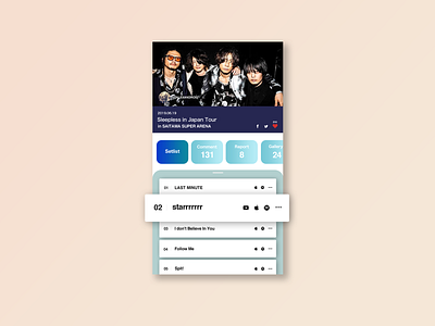 Daily UI #019 Leaderboard alexandros daily ui daily ui 019 dailyui leaderboard leaderboards live report photoshop report rock fes setlist ui design webdesign