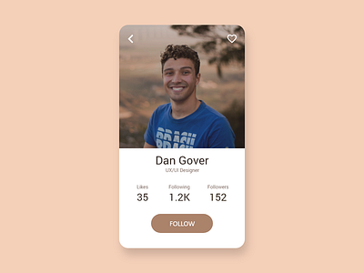 Daily UI - #6 User Profile daily ui daily ui challenge ui uidesign