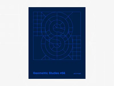 Geometric Studies #06 1980s abstract avant garde blueprint digital duotone geometric art geometric grid grid design grids line art linear design minimalist pattern poster retro typography vector
