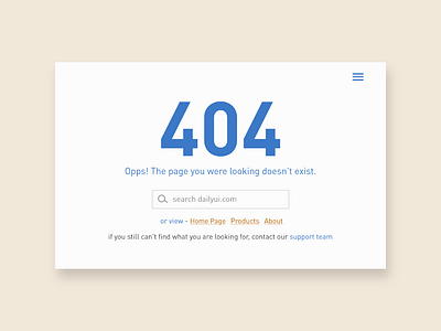 Daily UI - #8 404 Page daily ui daily ui challenge ui uidesign