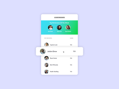 Leaderboard adobe xd app dailyui dailyui challenge design flat iphonex online practice ui ux web xd