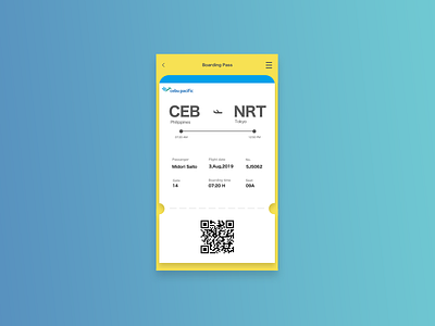 Daily UI #024 Boarding Pass 024 airplane board boarding boarding pass cebu daily ui daily ui 024 dailyui design flight flight pass flight ticekt philippines photoshop ui design uidesign web design