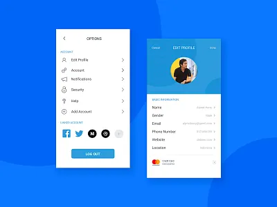 Setting - Daily UI #007 clean ui daily ui profile ui ui ux ui design ui designer uidesign uiux user interface user interface design