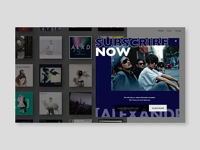 Daily UI #026 Subscribe 026 alexandros daily ui daily ui 026 dailyui design japan musician photoshop rock subscribe ui design web design