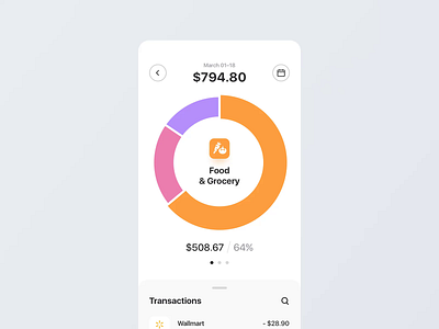 Online Banking App – Monthly Spendings Animation 2d analysis analytics animated animated ui animation animation 2d app bank banking app charts faceid ios ios app motion online banking security ui ux video