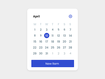 Calendar widget calendar calendar ui dailyui dailyui 038 dailyuichallenge design ui