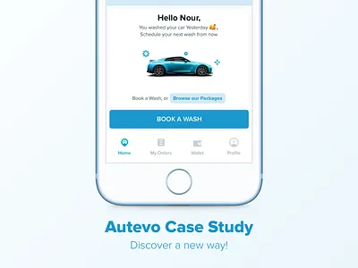 Autevo Case Study app autevo automotive car case study illustration mobile mobile ui ui ux wash washing