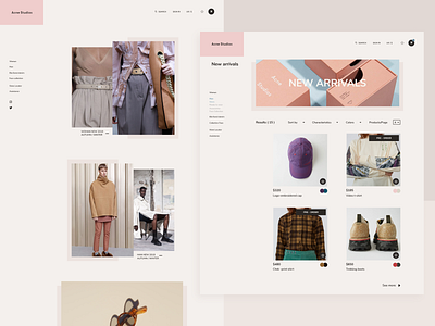 Acne Studios • E-shop #2 fashion ui webdesign website