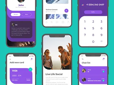 Social App #6 app colorfull screens social ui ui design uidesign uiux ux ux design uxdesign uxui