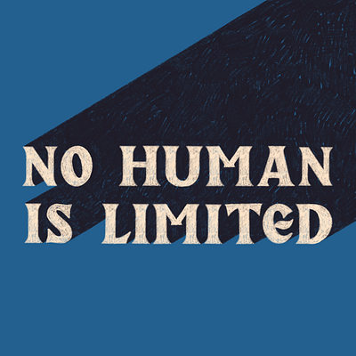 No Human is Limited fitness hand lettering illustration inspiration lettering marathon run running type typography