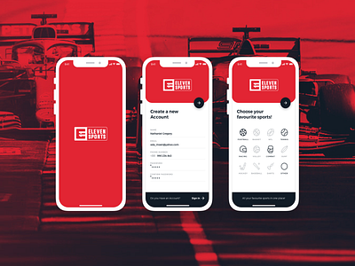 Daily UI Challenge #001 - Sign Up (Eleven Sports) #DailyUI app design challenge dailyui sketch ui