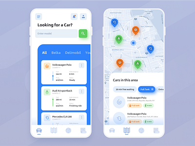 Daily UI 20 – Location Tracker 020 app car carsharing dailyui dailyuichallenge fakeitchallenge location location tracker locationtracker map pins sharing