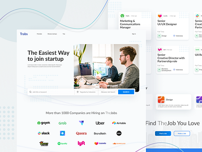 Job Site exploration design exploration job job listing job site jobs startup ui uplabs web website