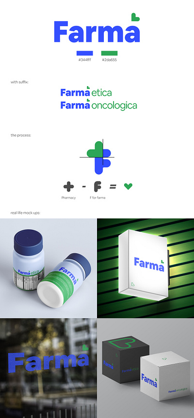 Farma - eco pharmacy branding design logo