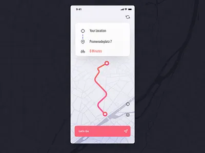 Map Concept - First Shot cycling design flat map ui ui design ux vector