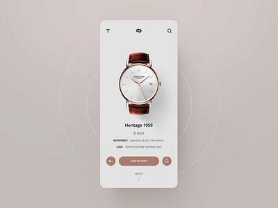 Watch Shop UI animation #1 after effect animation app concept design ecommerce layout mobile motion ui ux