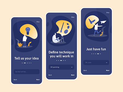 Daily UI 23 - Onboarding 023 23 app challenge daily dailyui illsutrations interface mobile onboarding product ui ui design