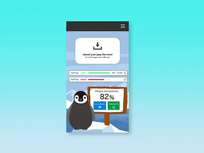 Daily UI #031 File Upload 031 animal character daily ui 031 dailyui daiy ui design file fileupload jpeg penguin photoshop png ui design upload web design