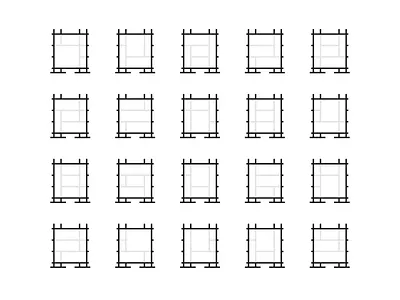 The Collective Art - Logo Exploration art direction branding corporate design design exploration geometric identity design logo logotype minimal minimalist logo research shape elements variations