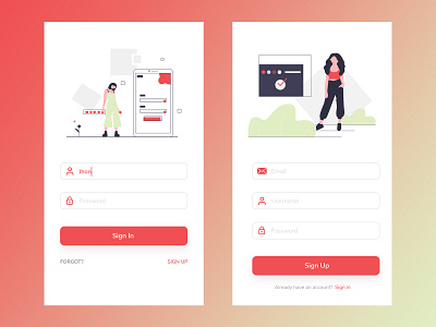 Sign in / Sign up UI adobe xd app log in sign in sign up ui ui ux ui design